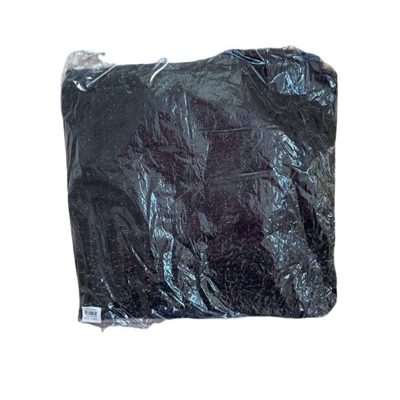 WOMENS BLACK LUREX KNITTED TURTLENECK PONCHO - OS - Picture 4 of 4